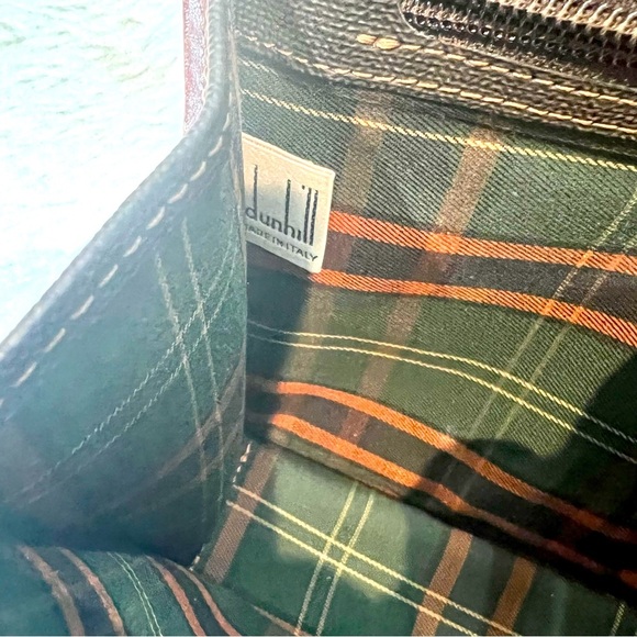 Dunhill Vintage pVC 2 tone Brown/Black PVC Leather Clutch Bag w/ 2 keys - Picture 16 of 16